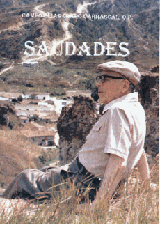 Portada de SAUDADES, obra de composiciones poéticas del P. Campo E. Claro, O.P.